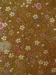 Photo6: Mint N1112S Used Japanese kimono  Yellowish Brown KOMON dyed for women / Synthetic. SAKURA cherry blossom,   (Grade A) (6)