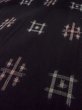 Photo8: N1112W Vintage Japanese kimono   Black HITOE unlined for women / Wool. Cross,   (Grade D) (8)