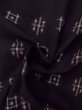 Photo11: N1112W Vintage Japanese kimono   Black HITOE unlined for women / Wool. Cross,   (Grade D) (11)