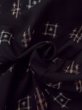 Photo12: N1112W Vintage Japanese kimono   Black HITOE unlined for women / Wool. Cross,   (Grade D) (12)