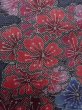 Photo6: N1126E Used Japanese kimono  Dark Indigo Blue OSHIMA-TSUMUGI for women / Silk. SAKURA cherry blossom   (Grade A) (6)