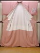 Photo3: N1126L Vintage Japanese kimono  Pale Pink HOUMONGI formal for women / Silk. Leaf,   (Grade A) (3)