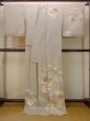 Photo2: N1126P Used Japanese kimono  Pale Beige HOUMONGI formal for women / Silk. SAKURA cherry blossom,   (Grade C) (2)