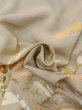 Photo18: N1126P Used Japanese kimono  Pale Beige HOUMONGI formal for women / Silk. SAKURA cherry blossom,   (Grade C) (18)