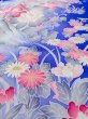 Photo10: N1126Q Vintage Japanese kimono   Blue HOUMONGI formal for women / Silk. Peony,   (Grade B) (10)