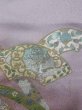 Photo6: N1126S Used Japanese kimono Pale Grayish Wisteria HOUMONGI formal for women / Silk. KIKYO Japanese balloonflower,   (Grade B) (6)