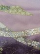 Photo9: N1126S Used Japanese kimono Pale Grayish Wisteria HOUMONGI formal for women / Silk. KIKYO Japanese balloonflower,   (Grade B) (9)