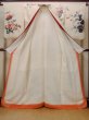 Photo3: N1127A Used Japanese kimono   Ivory HOUMONGI formal for women / Silk. Flower,   (Grade C) (3)