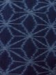 Photo7: Mint N1210B Vintage Japanese kimono   Indigo Blue HITOE unlined for women / Silk. Hemp leaf   (Grade A) (7)