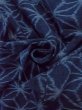 Photo12: Mint N1210B Vintage Japanese kimono   Indigo Blue HITOE unlined for women / Silk. Hemp leaf   (Grade A) (12)