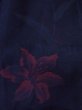 Photo7: Mint N1210C Vintage Japanese kimono   Indigo Blue HITOE unlined for women / Silk. Flower Lily pattern  (Grade A) (7)