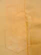 Photo8: N1210E Vintage Japanese kimono  Pale Golden Yellow IROMUJI plain colored for women / Silk.  Stripe, Tortoise-shell pattern(Hexagonal pattern), "Eba-pattern"  (Grade B) (8)