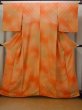 Photo1: N1210G Vintage Japanese kimono  Pale Orange IROMUJI plain colored for women / Silk. Gradation   (Grade B) (1)