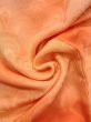 Photo12: N1210G Vintage Japanese kimono  Pale Orange IROMUJI plain colored for women / Silk. Gradation   (Grade B) (12)