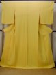 Photo1: N1210H Vintage Japanese kimono  Pale Yellow IROMUJI plain colored for women / Silk.    (Grade B) (1)