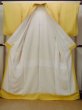 Photo2: N1210H Vintage Japanese kimono  Pale Yellow IROMUJI plain colored for women / Silk.    (Grade B) (2)