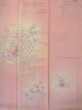 Photo3: N1210L Used Japanese kimono  Pale Pink TSUKESAGE formal for women / Silk. SAKURA cherry blossom, "SAGARA" Embroidery  (Grade B) (3)