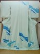 Photo1: N1210M Vintage Japanese kimono  Pale Light Blue TSUKESAGE formal for women / Silk. Cloud,   (Grade B) (1)