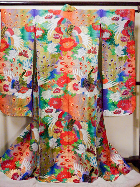 Mint F1202C Used Japanese Kimono Shiny Purple UCHIKAKE Wedding by Silk ...